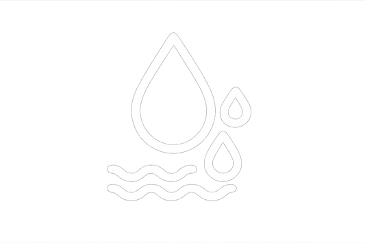 坑潮湿图标，白色元素，透明底色