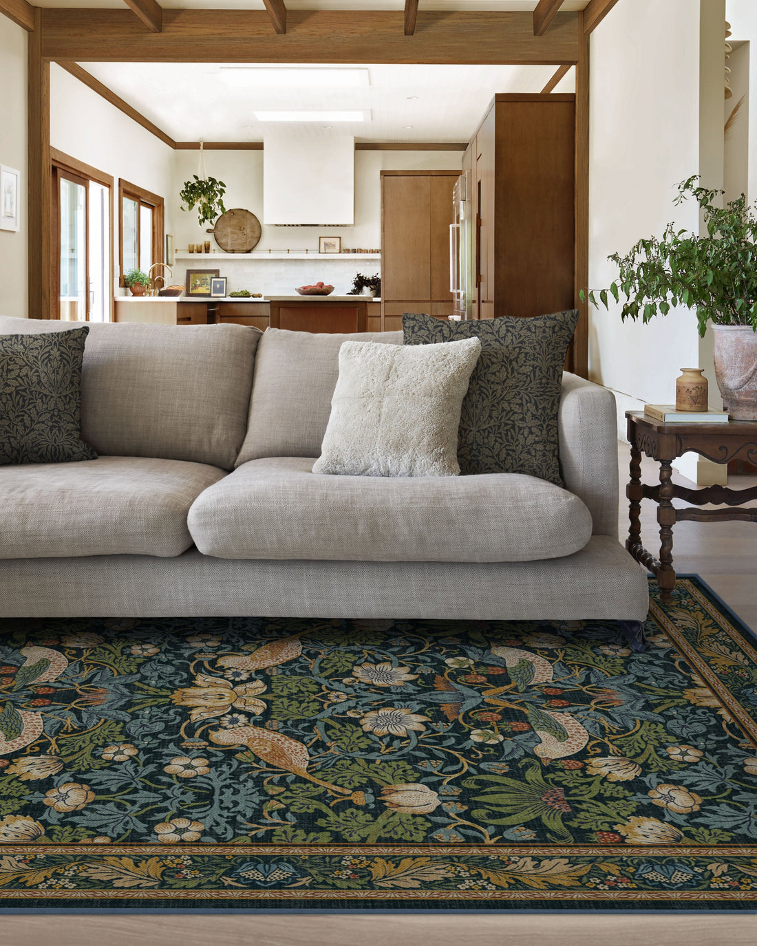 Strawberry Thief Indigo carpet