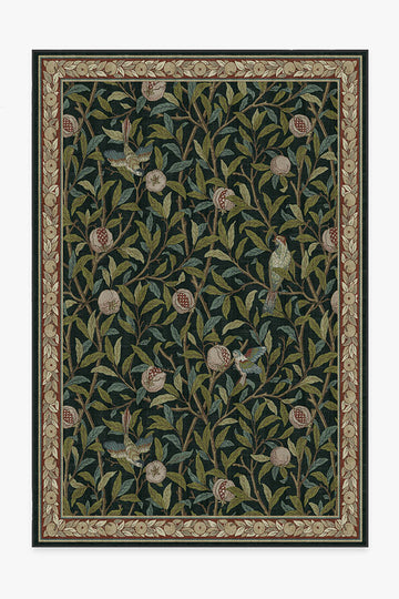 Bird & Pomegranate Teal Green carpet
