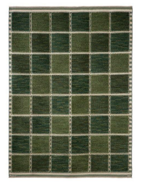 Black and green plaid carpet