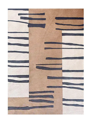 Simple vertical striped carpet