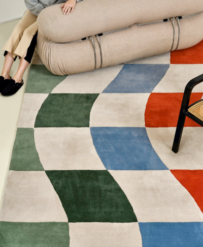 Colorful plaid carpet