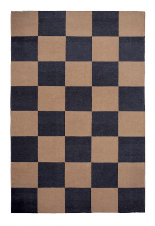 Black and brown plaid carpet