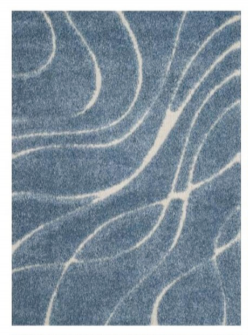 Blue multi-line carpet
