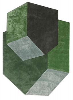 Green irregular carpet