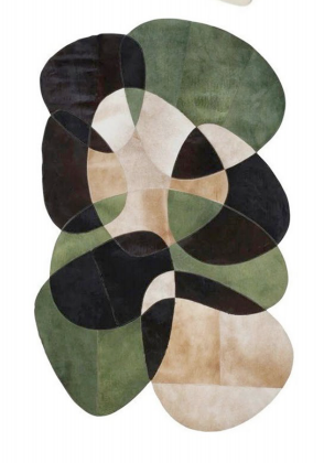 Green irregular carpet