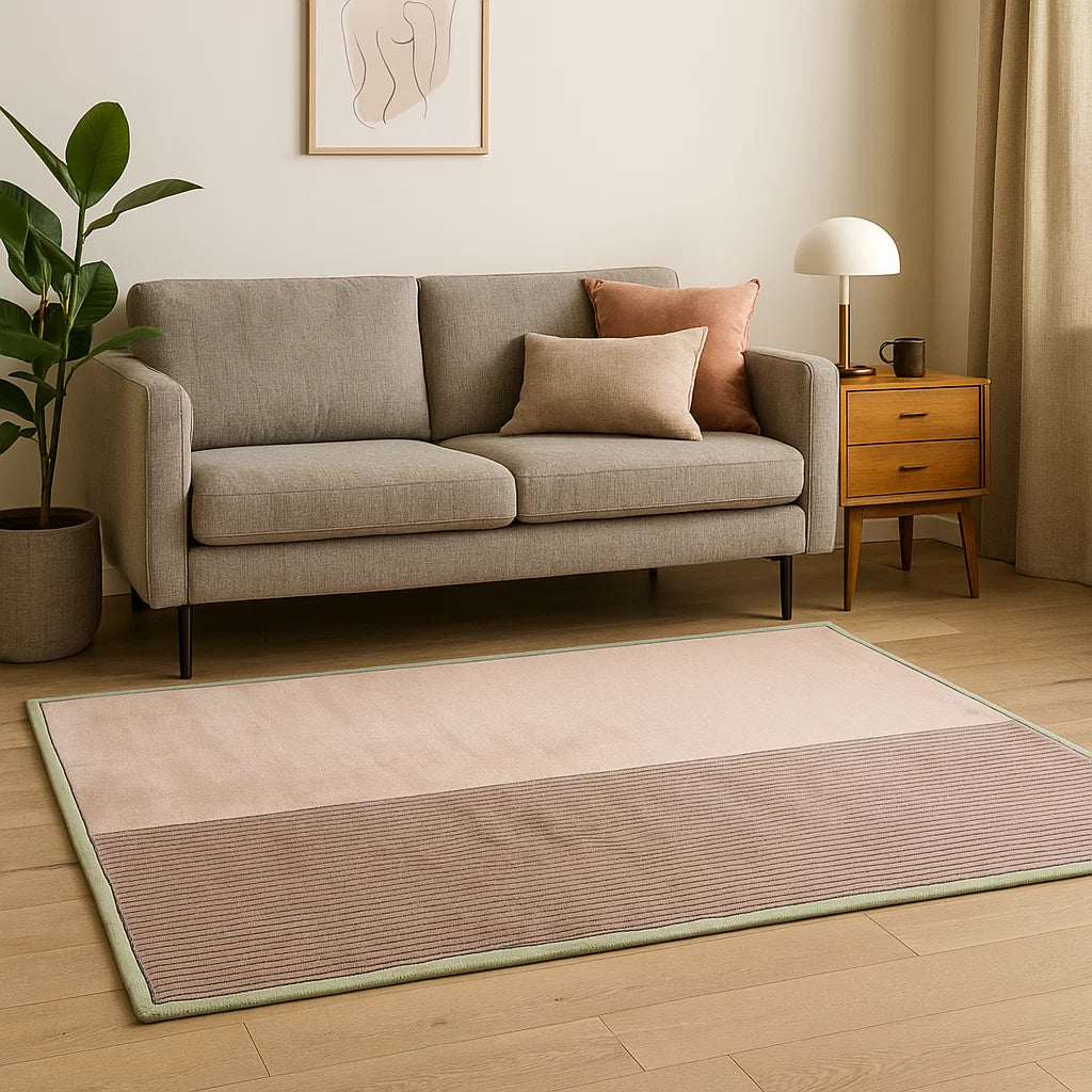 Simple pink double carpet