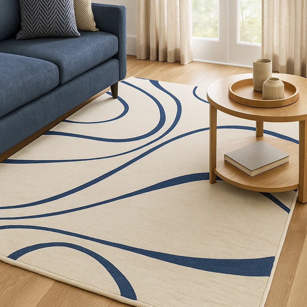 Geometric line carpet