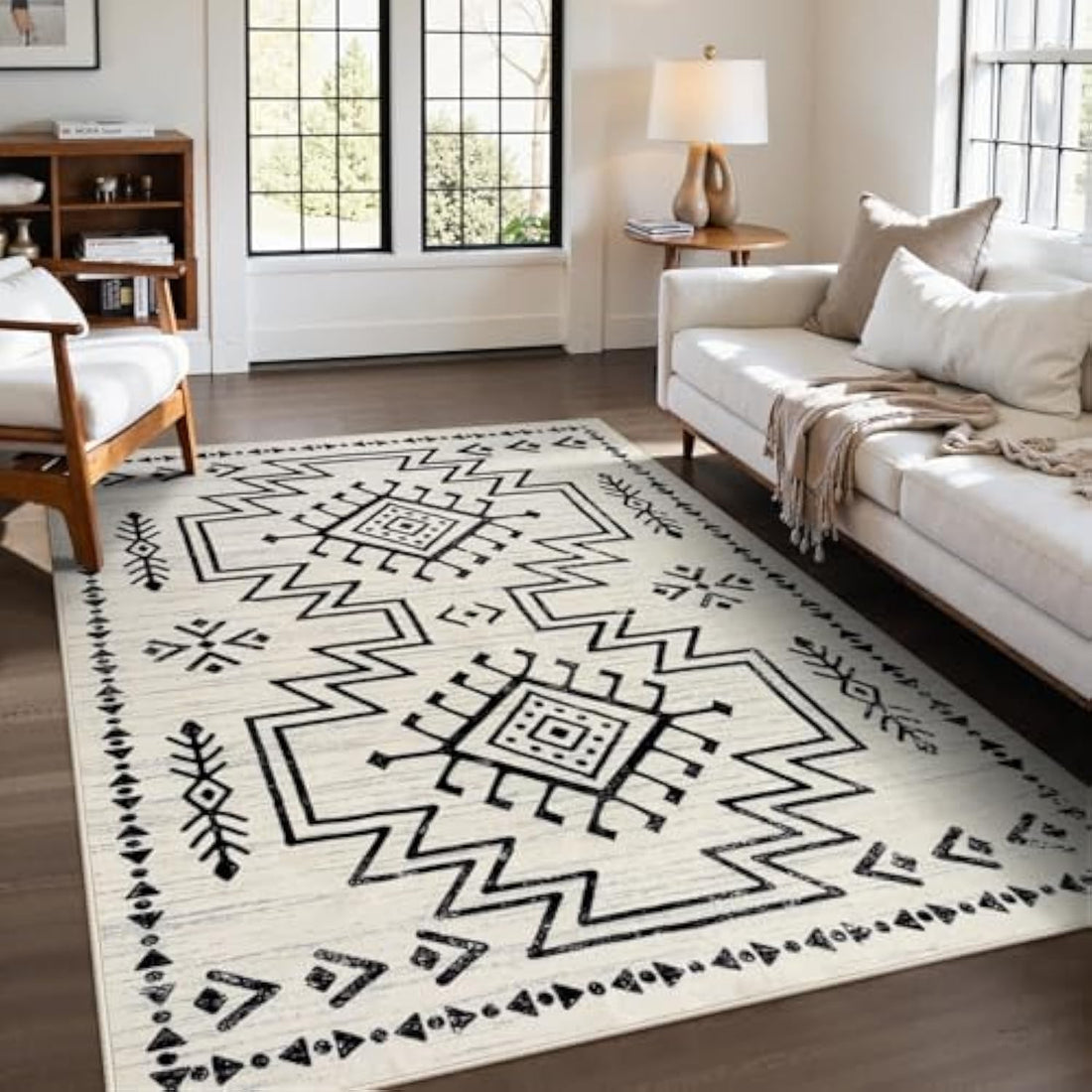 Moroccan geometric carpet