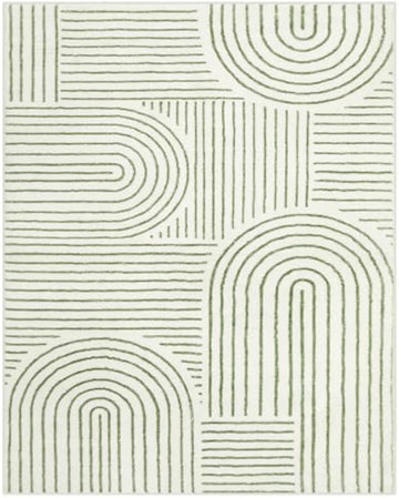 Geometric green carpet